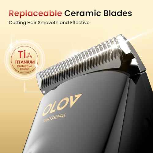 Hair Clippers for Men, Cordless Hair Clipper Kit, Adjustable 4 Length Setting, 2-Speed Settings, Replaceable Ceramic Blade Heads, Rechargeable Hair Clippers for Family (Black)