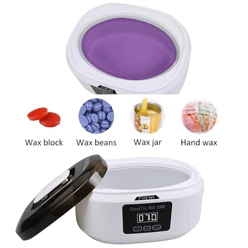Paraffin Wax Machine for Hand and Feet£¬Touchscreen Paraffin Wax Warmer with 1.98lb Wax Moisturizing Paraffin Spa Wax Bath Kit, Large Capacity at Home for Smooth and Soft Skin£¨White£©