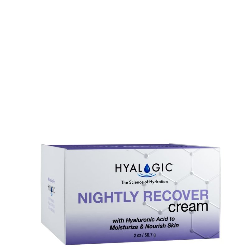 Hyalogic Spa Nightly Recover Facial Night Cream Moisturizer With Hyaluronic Acid for Smoother and moisturized Skin, 2 oz