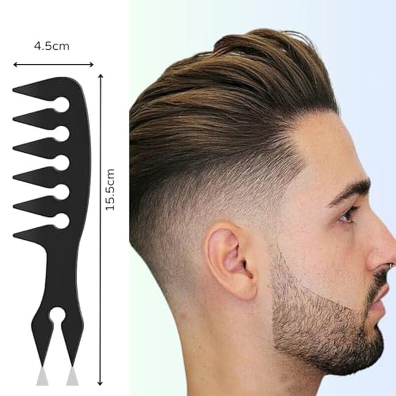 Texture Comb ? Wide Tooth Comb Men ? Professional Tool for Easy Hair Styling & Volume ? Lightweight & Durable Grooming Accessory