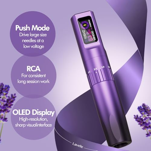 INKin PMU Machine with 6 Adjustable Stroke Lengths 2.0?3.5mm, Microblading Machine with 6 Memory Settings and 800mAh Battery, 130g Lightweight Lavelle Tattoo Gun for Brows, Lips, Eyeliner, SMP