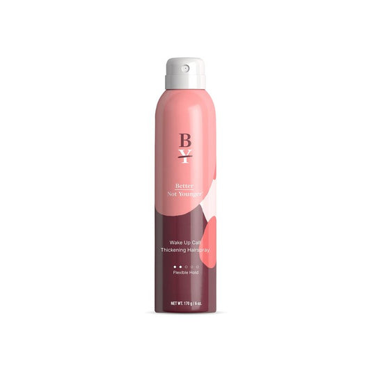 Better Not Younger Hair Thickening Hairspray – Volumizing Biotin & Bamboo Formula – Instant Fullness & Strength – Flexible & Strong Hold – Styling Spray for Women Over 40 with Thinning Hair - 6 oz