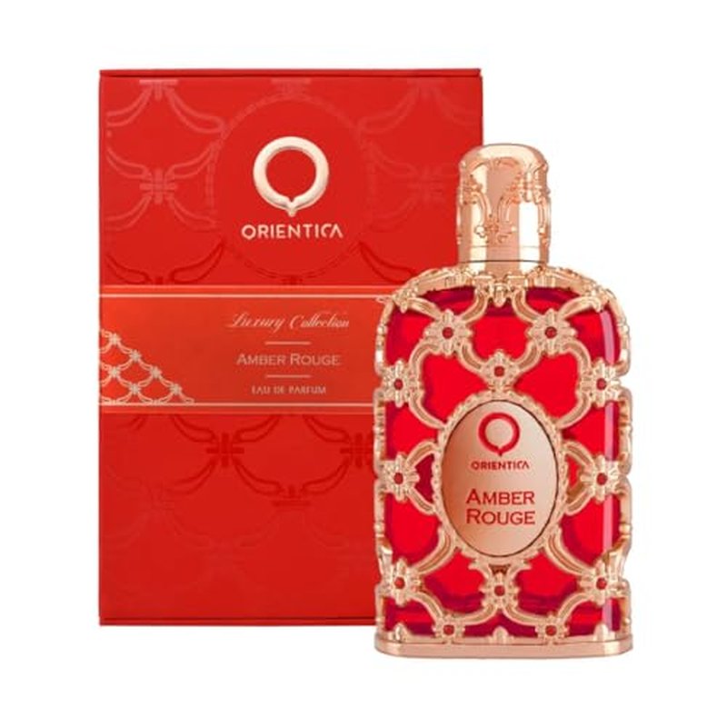 Orientica Luxury Collection Amber Rouge Eau De Parfum ? Woody, Amber, Saffron, Praline, Jasmine, Orange, Oak Moss, Seaweed ? Arabic Perfume for Men & Women ? 5oz / 150ml