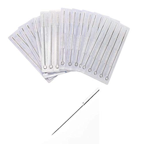 Tattoo Needles,50pcs Disposable Bugpin Needles Premium Quality Tattoo Needle Liners 1RL Tattoo Needles 1 Round Liner (1RL) Silver