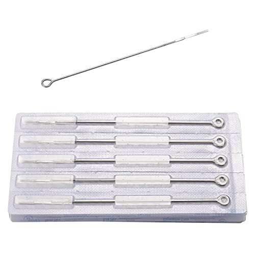 Tattoo Needles,50pcs Disposable Bugpin Needles Premium Quality Tattoo Needle Liners 1RL Tattoo Needles 1 Round Liner (1RL) Silver
