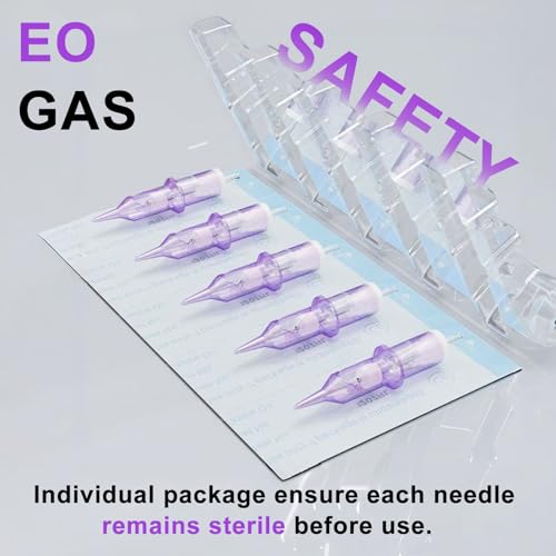 Tattoo Cartridge Needles 20Pcs Assorted #12 Round Liner Shader Magnum 3RL 5RL 7RM 9RM Disposable Tattoo Needles With Membrane Tattoo Supplies