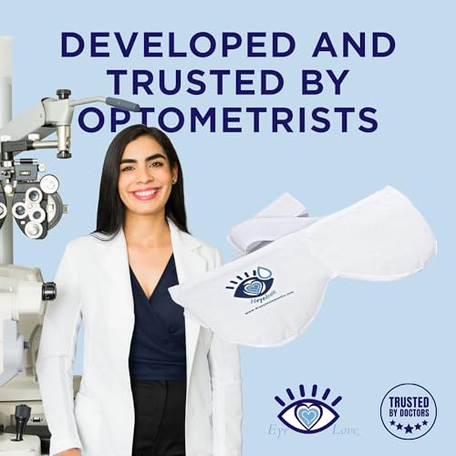 Heated Eye Mask - Soothing Warm & Cold Compress for Temporary Relief of Irritated Eyes, Dryness, Crusty Eyelids, Eyelid Bumps - Reusable, White, Silica Bead, Therapy Mask