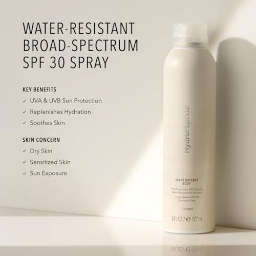 HydroPeptide Solar Defense Body SPF 30, Broad Spectrum, Water Resistant Sunscreen, Hydrates and Soothes, 6 Ounce