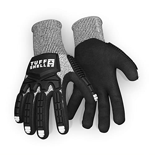 Tuff Shell Cut Resistant Lobstering Gloves, Touchscreen Capable, Crab Gloves, Diving Gloves, Lobster Diving Gloves, Spearfishing Glove (Large)