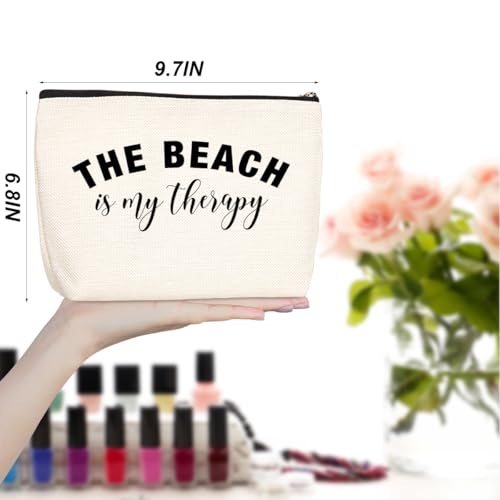 4PCS Beach Vacation Essentials Makeup Bag, Cute Cosmetic Bags for Women, Beach Accessories Travel Toiletry Bag Girls Trip Weekend Gifts for Women Friend Mom Summer Vacation Birthday Mothers Day