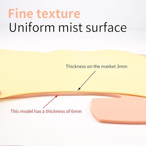 Full Back Tattoo Practice Skin - Soft Silicone, Both Sides, 6mm Thick, White, Water Repellent, Adult