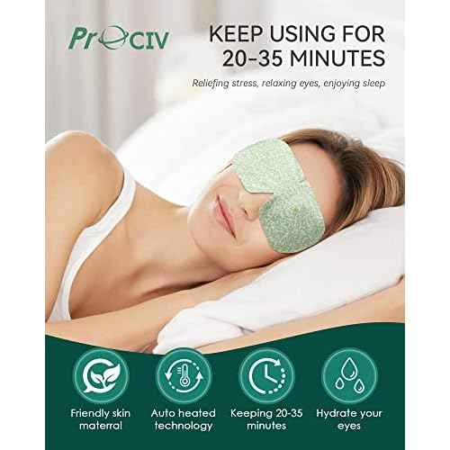 30PCS Steam Eye Masks for Dry Eyes & Fatigue Relief, Self-Heating Eye Mask for Puffiness & Dark Circles, Moist Heat Compress, Travel-Friendly, No Microwave Needed, Spa Relaxation for Women, Unscented