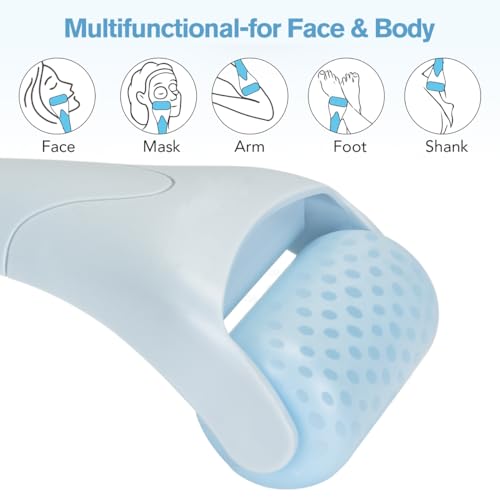 Ice Roller for Face,Eyes,Women Gifts Idea,Therapeutic Cooling to Tighten Brighten Complexion and Reduce Wrinkles,Massager Under Eye Puffiness,Migraine and Pain Relidf (Haze Blue)