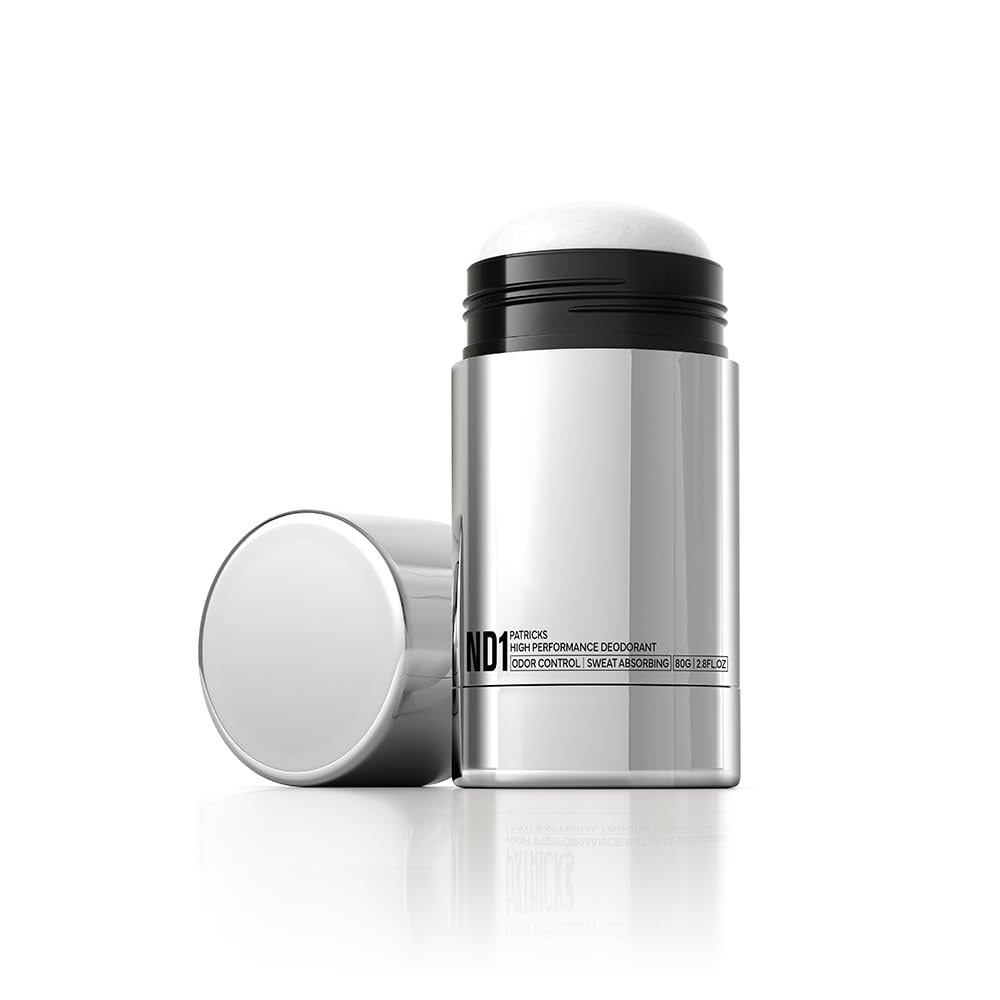 PATRICKS Men's Aluminum-Free Deodorant - Long-Lasting Odor & Sweat Protection | Bergamot & Neroli Scent, 2.82 oz