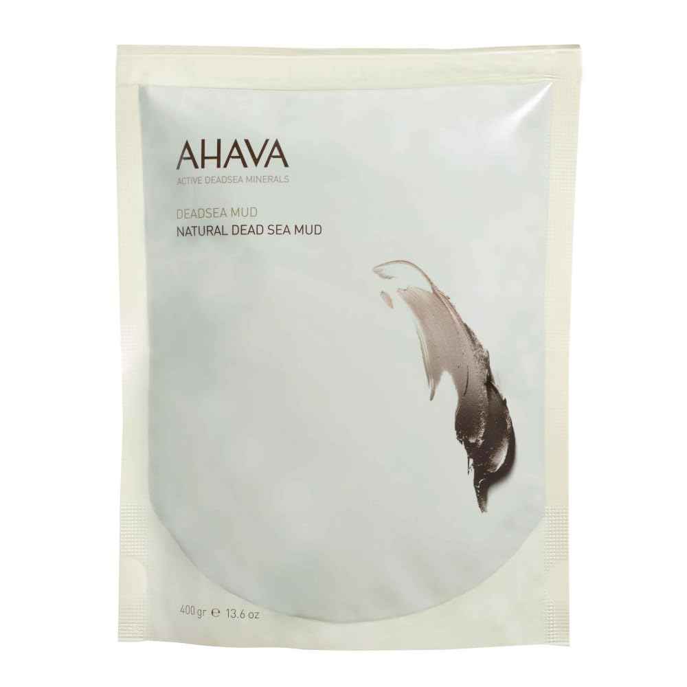 AHAVA Natural Dead Sea Mud for Body - Exclusive Black, Creamy Dead Sea Mud to Purifiy, Soften & Refine Skin, Soothes Discomfort, Enriched with Potent Minerals of Dead Sea blend Osmoter, 13.6 Oz