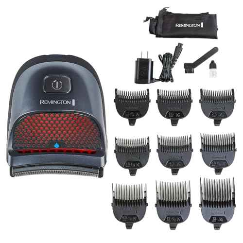 Remington Shortcut Pro Self-Haircut Trimmer Kit, Waterproof Cordless Electric Razor for Head, Beard, and Body, Curved Blades and 9 Trimmer Lengths, Head Shaver, 5-Minute Quick-Charge, 14-Piece Set