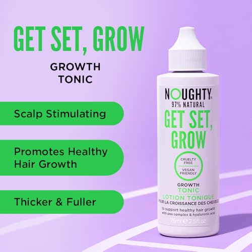 Noughty 97% Natural Get Set Grow Tonic, Leave in Treatment for Thicker and Fuller Looking Hair, 97% Natural, with Pea Complex and Hyaluronic Acid 75ml