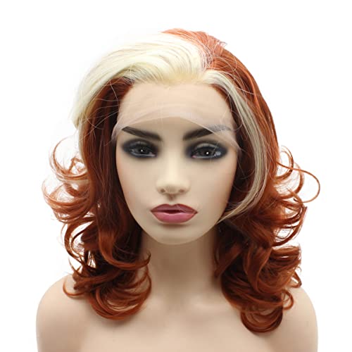 Peakia Shoulder Length Hand Tired Synthetic Lace Front Wigs