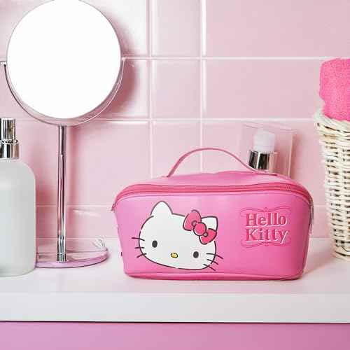 Hello Kitty Makeup Bag Official License, Travel Cosmetic Bag, Sanrio Travel Pink Makeup Bag