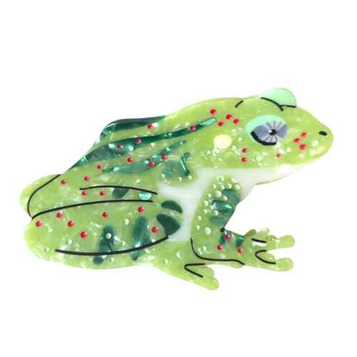Funny Green Frog Hair Clip,Cute Acetate Hair Claw,Novelty Hair Clips for Women