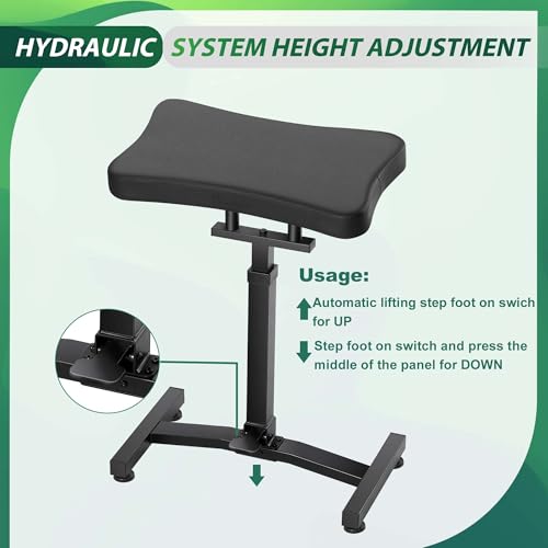 POARMEEY XXL Tattoo Armrest Stand Adjustable Height by Hydraulic System,Tattoo Arm Rest with Strong and Durable Base for Artist Tattoo Stuio