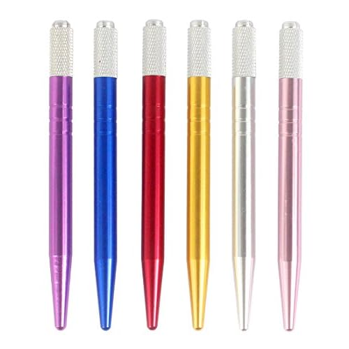 Xiaoyu 6PCS Manual Tattoo Microblading Pen Tattoo Machine Eyebrow Microblading Pens for Permanent Makeup Tattoo Supplies - Style1