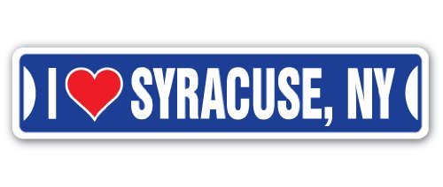 I Love Syracuse, New York Street Sign ny City State us Wall Road décor Gift