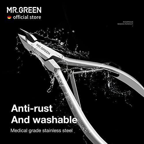 MR.GREEN Cuticle Nippers Nail Manicure Scissors Cuticle Clippers Trimmer Dead Skin Remover Stainless Steel Cutters Beauty Tool With Pusher (Mr-1028)