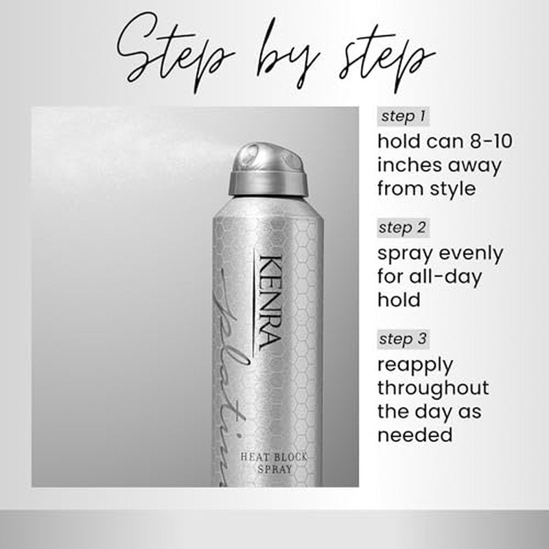 Platinum Heat Block Spray 22 | Heat Protecting Hairspray | High Hold For Ultimate Style Longevity | Clean Release From Hot Tools | All Hair Types