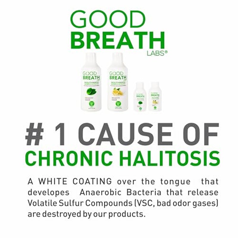 Goodbreath Mouthwash - Mint Mouth Rinse for Chronic Halitosis - New Ozone Technology Oral Rinse - Halitosis Treatment & Bad Breath Neutralizer - Mouthwash for Gum Diseases - Alcohol-Free | 3 Pack