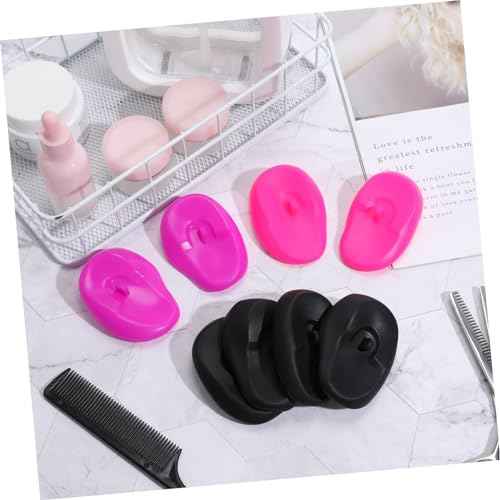 Didiseaon 4pairs Heat-resistant Silicone Ear Muffs for Hair Styling Reusable and Comfortable Ear Covers for Boys and Girls