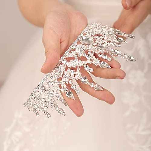 JWICOS Tiara Crown for Women Bridal Wedding Headband Hair Accessories for Birthday Prom Pageant Costume Party Wedding
