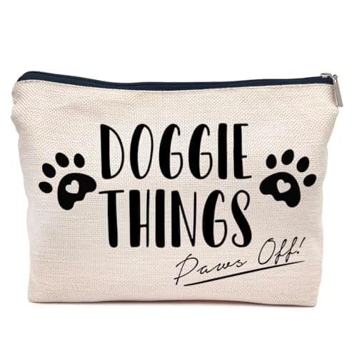 IWXYI Pet Mom Gift,Gift For Pet Mom,Doggie Things Bag,Dog Things Makeup Make Up Bag Zipper Pouch Travel Toiletry Gifts For Dog Mom Lover