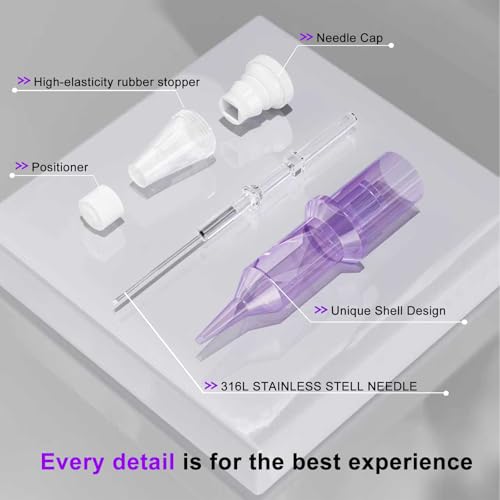 Tattoo Cartridge Needles 20Pcs Assorted #12 Round Liner Shader Magnum 3RL 5RL 7RM 9RM Disposable Tattoo Needles With Membrane Tattoo Supplies
