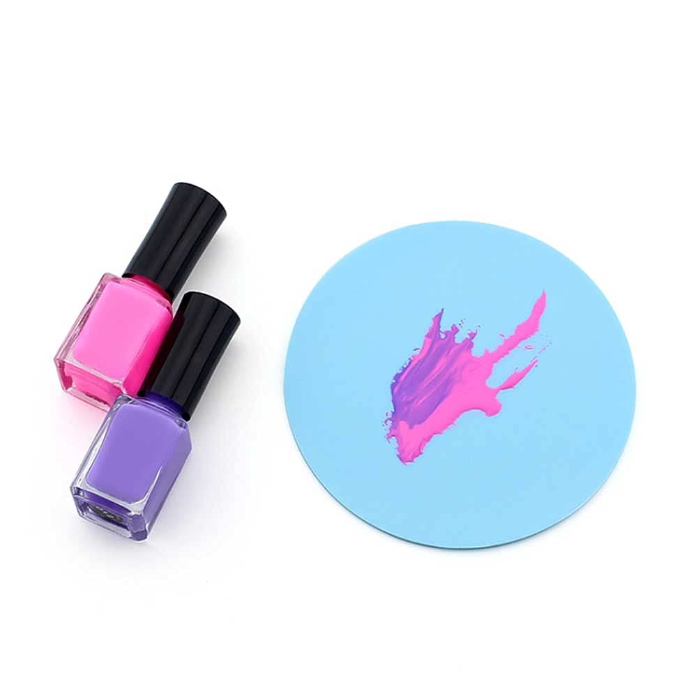 Silicone Nail Art Palette Set - 6 Pcs Color Mixing Mat for Painting & Manicure | Ideal for Nail Polish Mixing