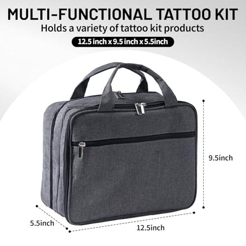 Phomemo Tattoo Bag - Tattoo Travel Case and Carrying Bag for Stencil Printer and Equipment, Compatible with Phomemo M08F / TP81 / TP31 Thermal Printer, Grey (BAG ONLY)