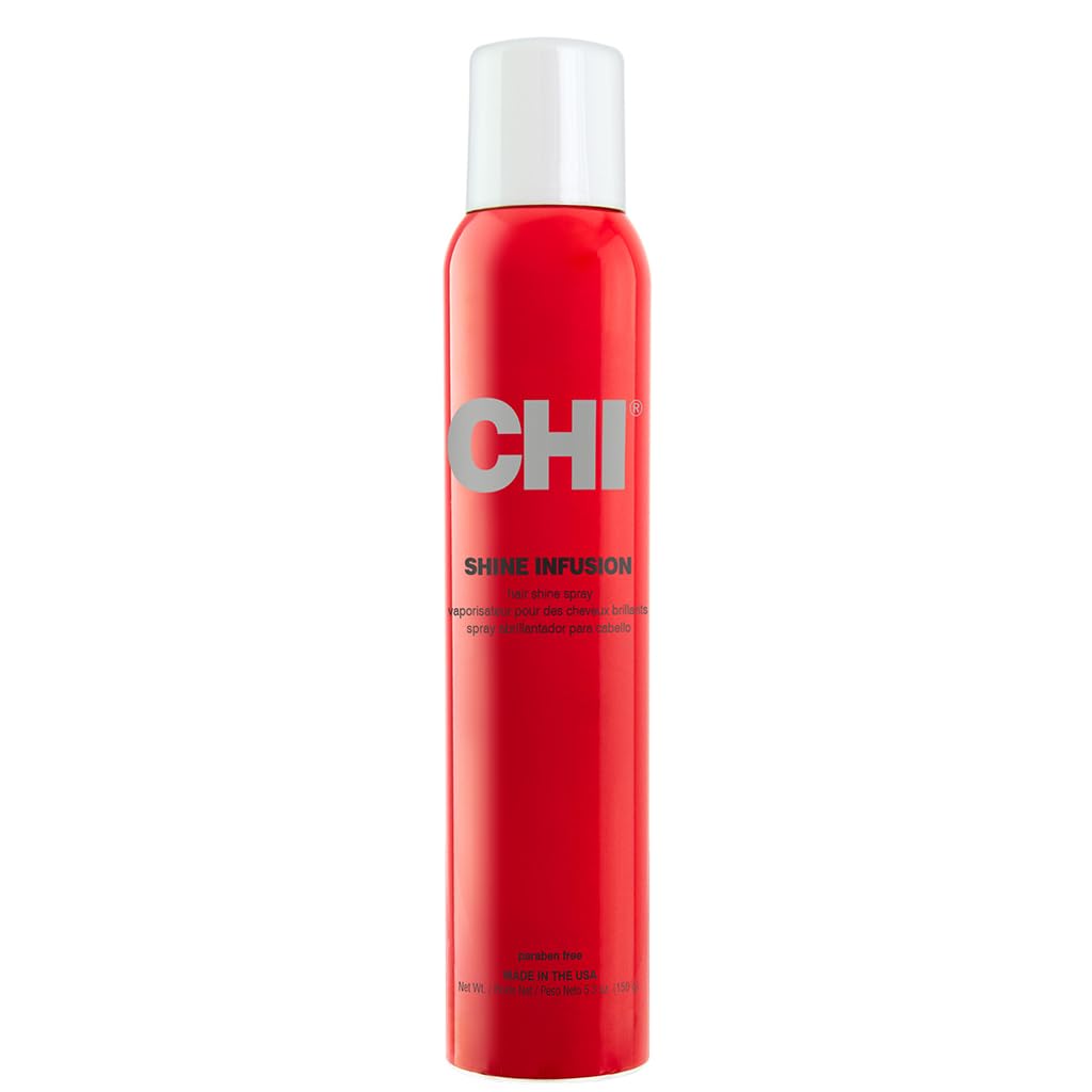 CHI Keratin Hair Spray & Shine Infusion Anti-Frizz Spray Bundle - 10 oz & 5.3 oz