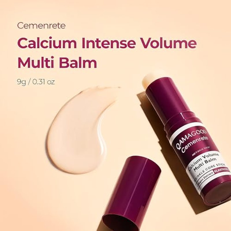 Cemenrete Calcium Multi Balm, Wrinkle Core Stick | Anti-aging, Sagging, Wrinkles | Containing Collagen Moisturizing Stick, Vitamin E, Repair moisturizing Cream, Firming Skin (1PC)