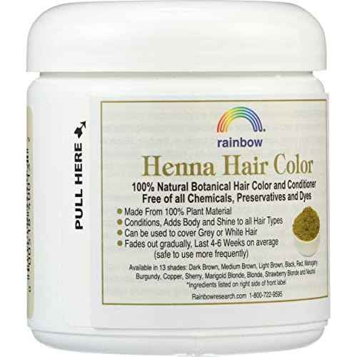 Rainbow Research Henna Hair Color and Conditioner Persian Light Brown, 4 Ounce