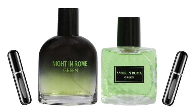 Couple Perfume Gift Set - Modern Unisex Cologne with 2 Travel Size Refillable Bottles | 100ml/3.3fl.oz.