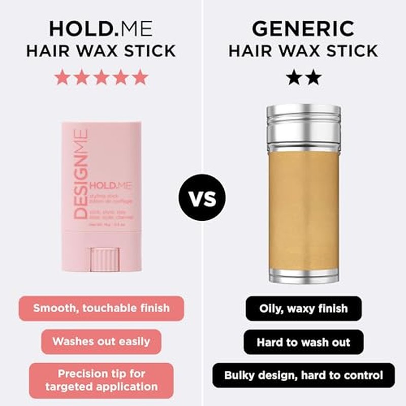 Design.Me HOLD.ME Styling Stick | Vegan Hair Wax Stick for Women | Controls Frizz, Tame Flyaways & Smooths Hair | With Long-Lasting Hold