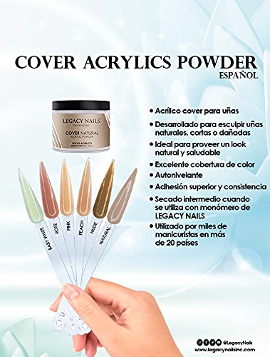 Cover Acrylic Powder for Professional Nail Art - 4 oz | Ideal for French Nails & Extensions in Cover Rose