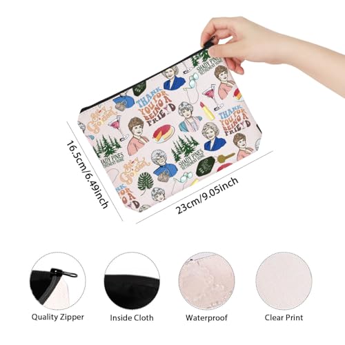 Sitcom Gift Golden TV Theme Makeup Bag Funny TV Bag For Friend Family BFF (Stay Golden)
