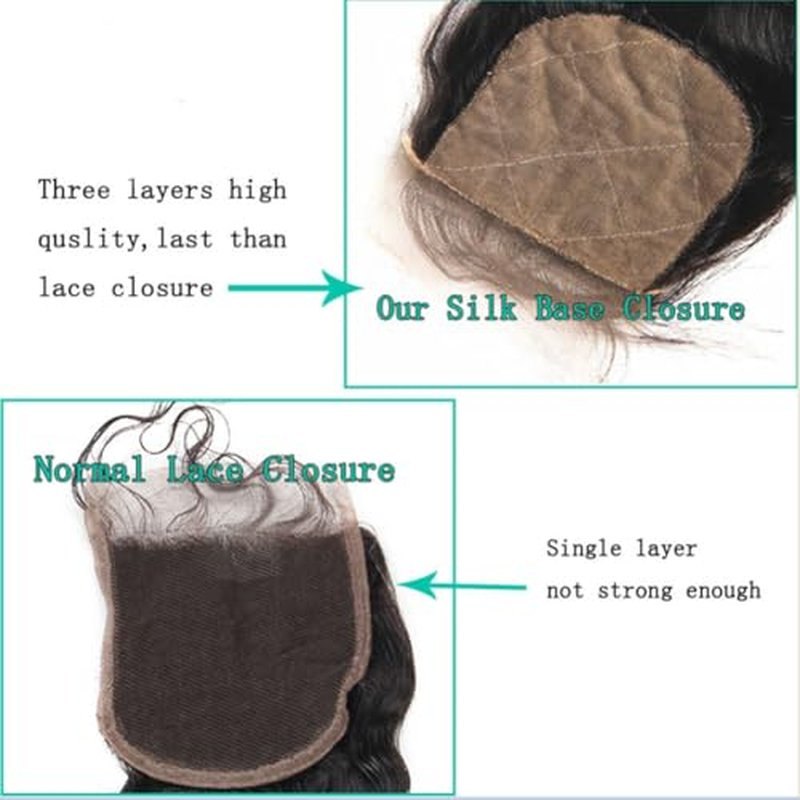 Silk Base Top Closure Burmese Curly Bleached Hidden Knots Free Part 4x4 Fake Scalp Lace Closure With Baby Hair Unprocessed Raw Human Hair 18inch