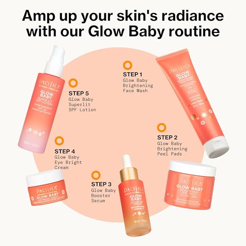 Pacifica Vitamin C Face Lotion Glow Baby VitaGlow Face Moisturizer Glow Recipe, Vitamin E, Antioxidants, Dermatologist Tested 1.7 oz