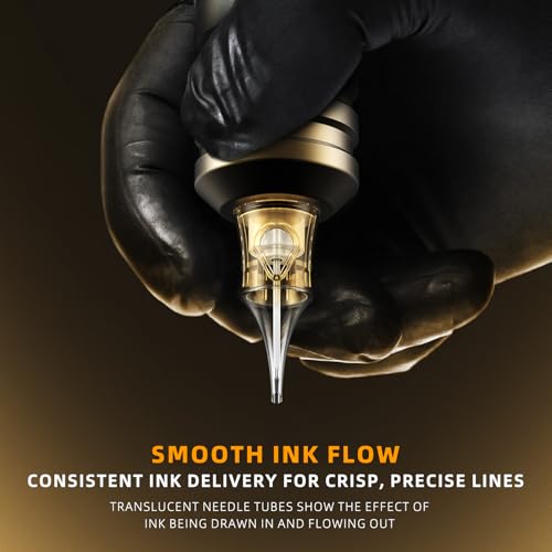 20Pcs 1205RL Tattoo Needles Standard #12 5 Round Liner Size Tattoo Cartridge Needle Pro Disposable Cartridges Sterilization and Safety for Tattoo Pen Gun Cartridge Machine