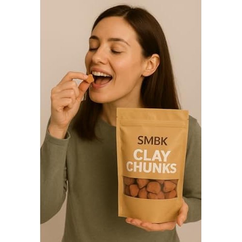 SMBK Red Clay,Edible Clay Chunks, Natural Clay,Organic Clay,Clay Mask,Natural Mud Mask,7OZ (200GM)