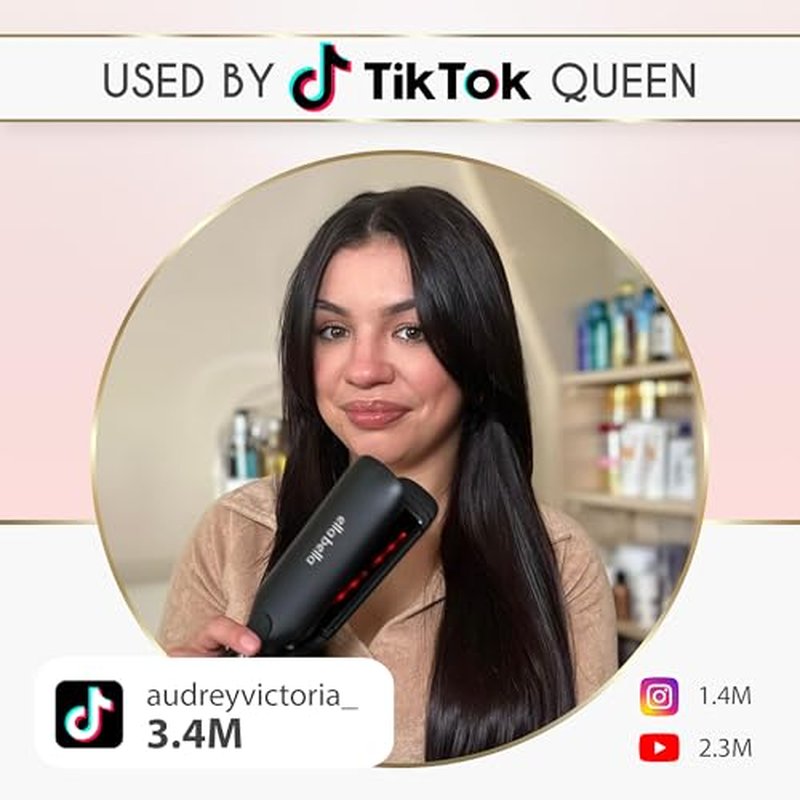 ELLA BELLA¢ç Titanium Flat Iron Hair Straightener (with Infrared) ? Professional Straightening Iron ? Digital Display to Accurately Control Temperature ? As Featured in Good Housekeeping