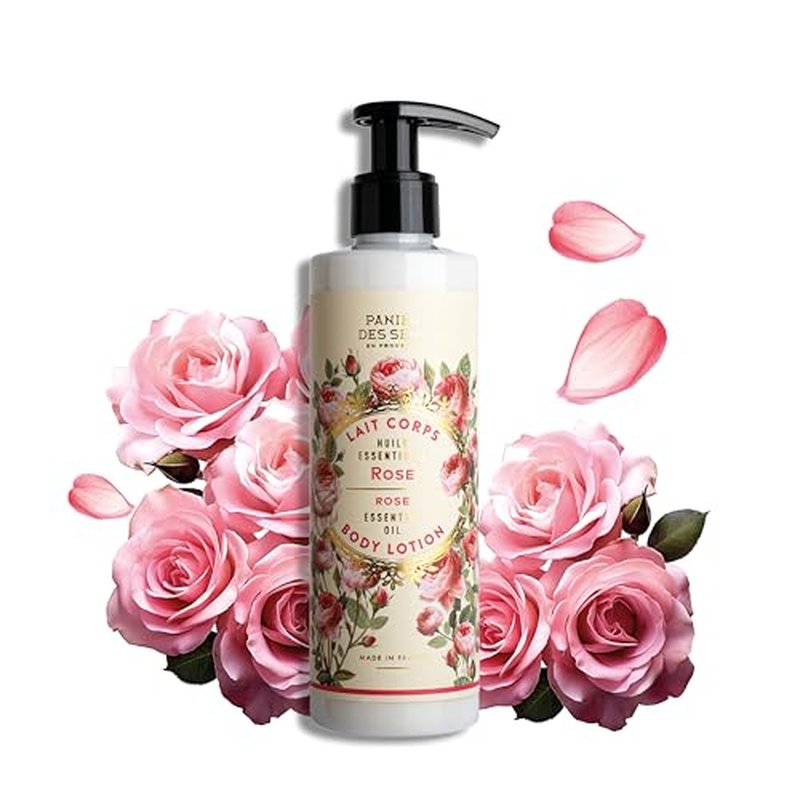 Panier des Sens ? Rose Hand & Body Lotion for Dry Skin - Hydrating Body Cream for Women - Nourishing Fluid Body Moisturizer Shea Butter & Olive Oil - 97% Natural Ingredients Body Care - 8.45 Floz