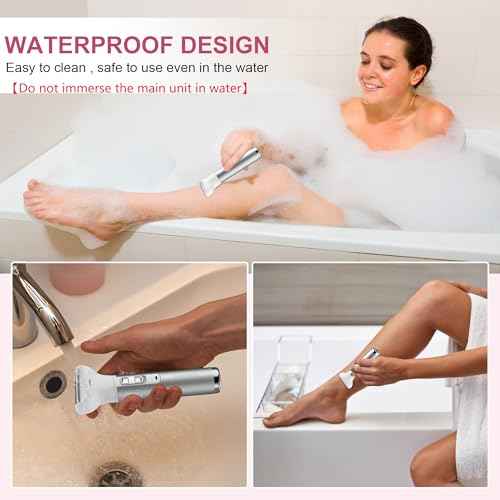 Electric Razor for Women Lady Shaver Hair Trimmer for Face Nose Eyebrow Beard Moustache Arm Leg Armpit Bikini Painless Rechargeable Portable 5 in 1 Lady Body Shavers Set